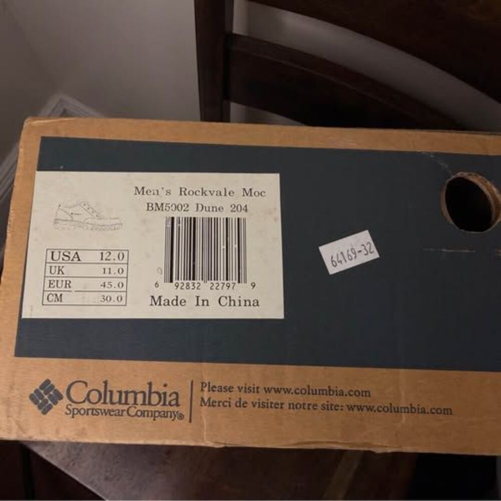 Columbia Men's Rockvale Moc Shoes Size 12 Brown